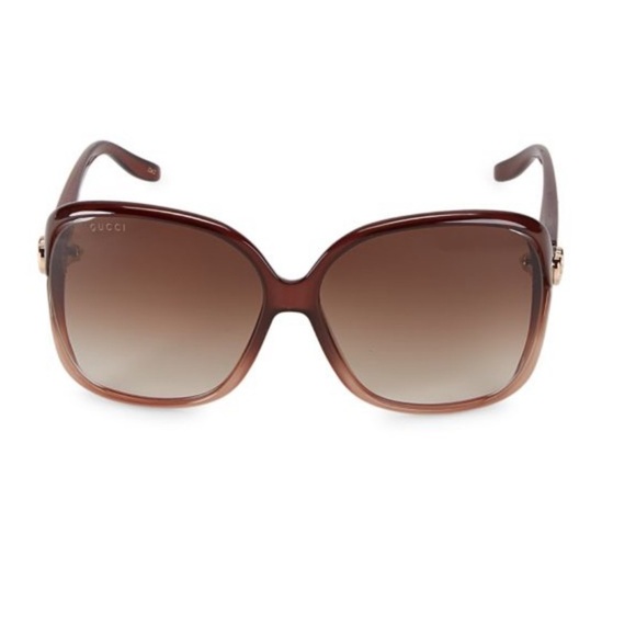 Gucci Oversized Square Dark Brown Sunglasses - Picture 13 of 13